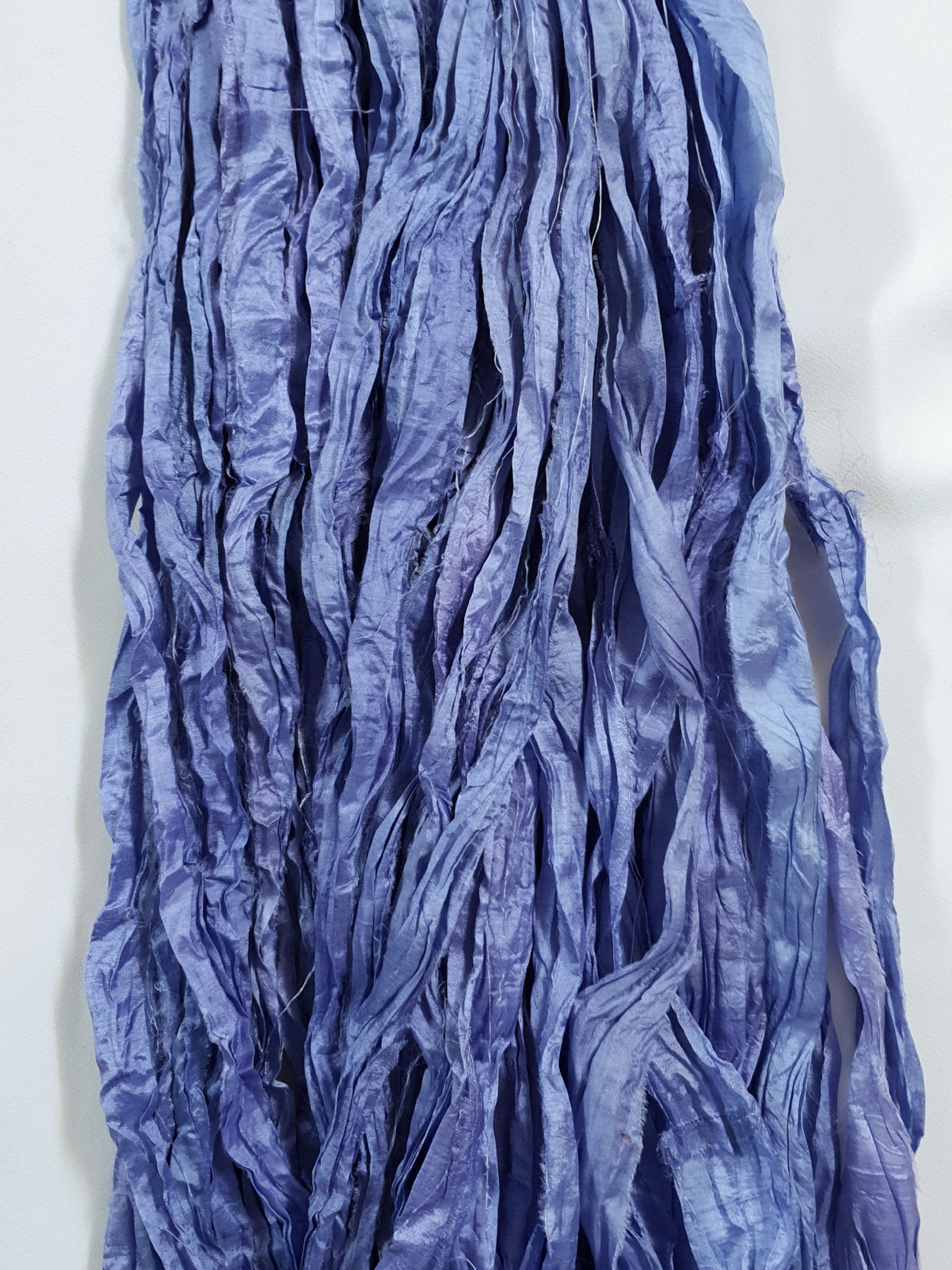 Reclaimed Sari Silk Ribbon - Periwinkle - Hank