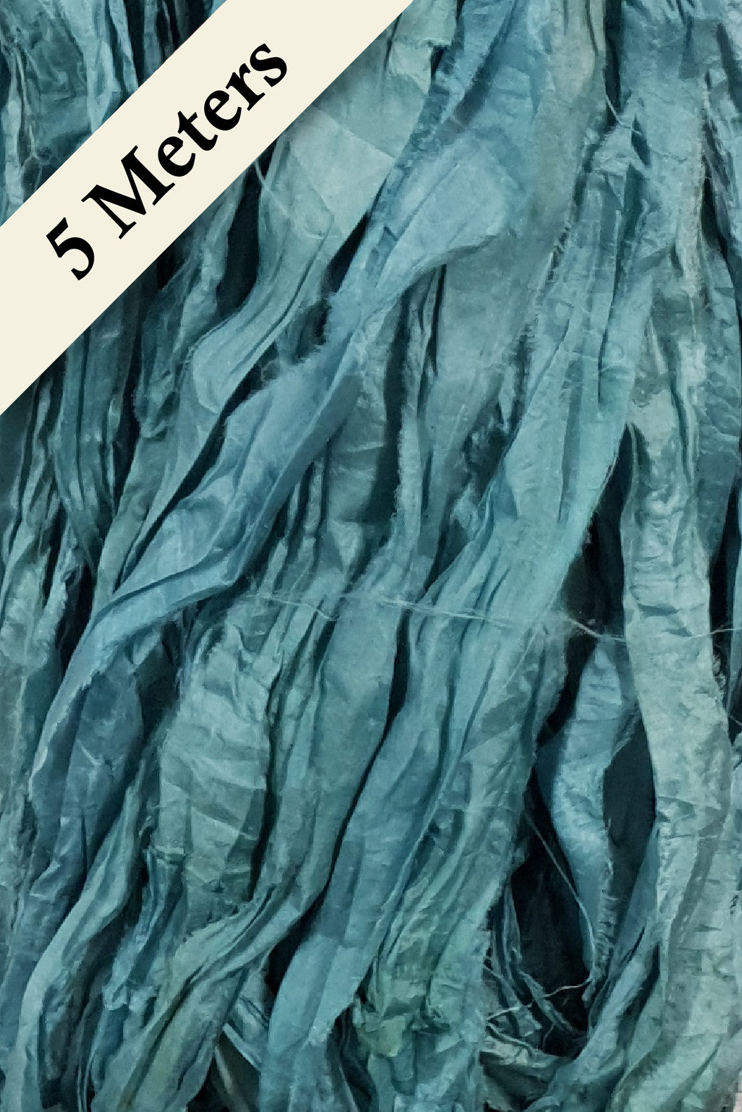 Reclaimed Sari Silk Ribbon - Seafoam - 5m Pack