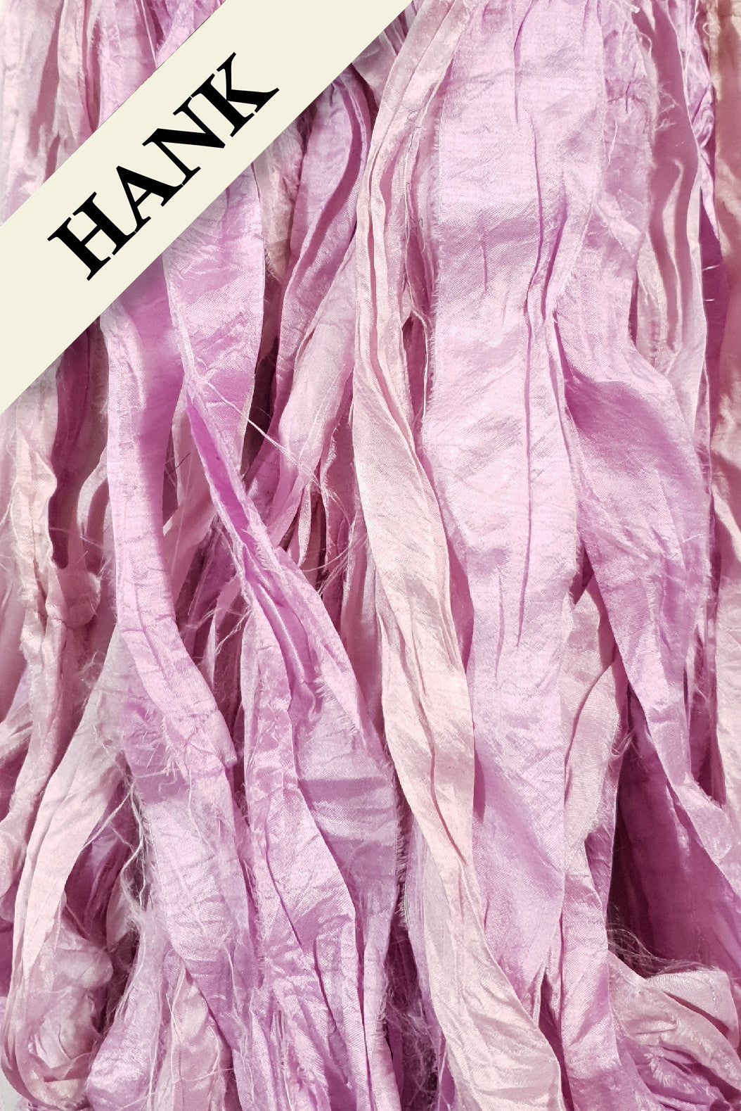 Reclaimed Sari Silk Ribbon - Sweet Pea - Hank