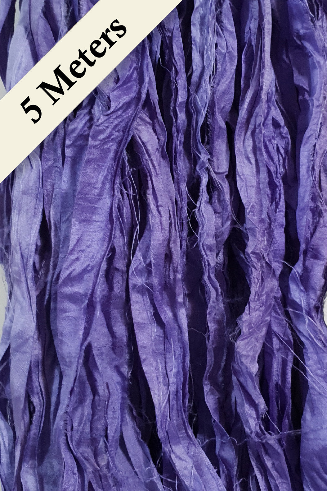 Reclaimed Sari Silk Ribbon - Wisteria - 5m Pack