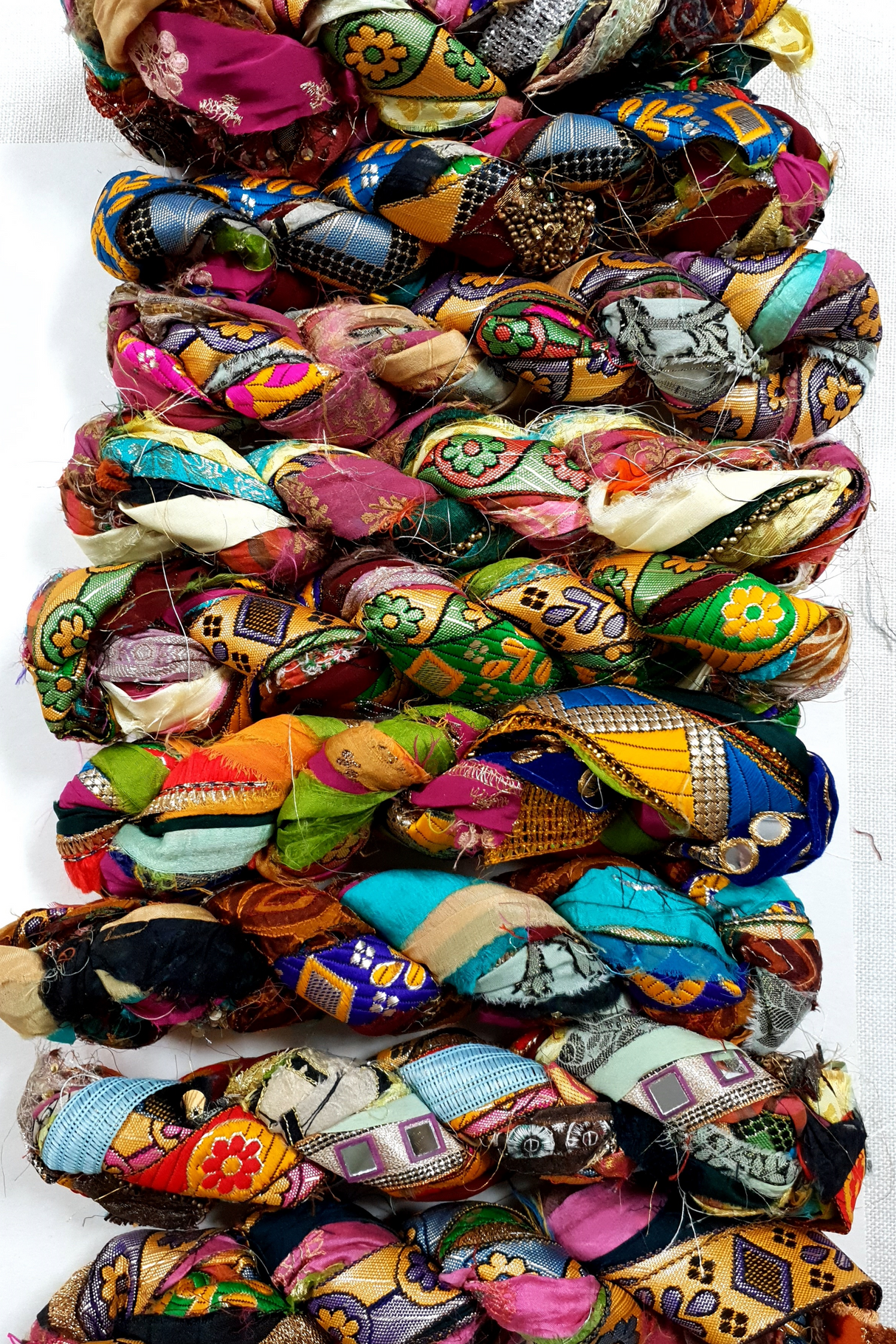 Reclaimed Sari Silk Ribbon - Zari Hank