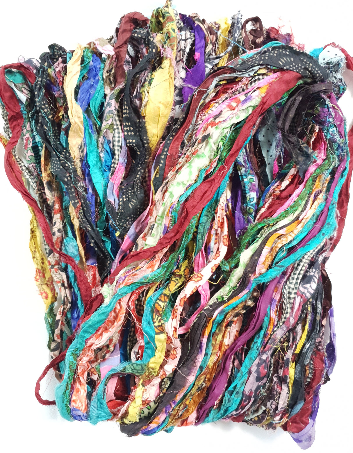 Reclaimed Sari Ribbon Hank - Unique - YE