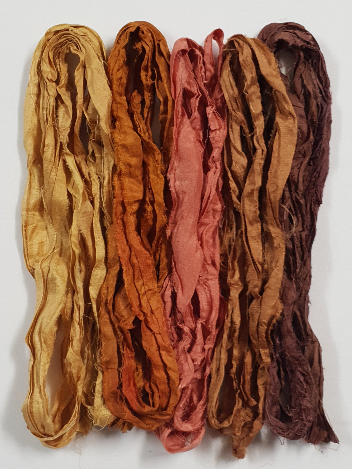 Reclaimed Sari Silk Ribbon - Savanah