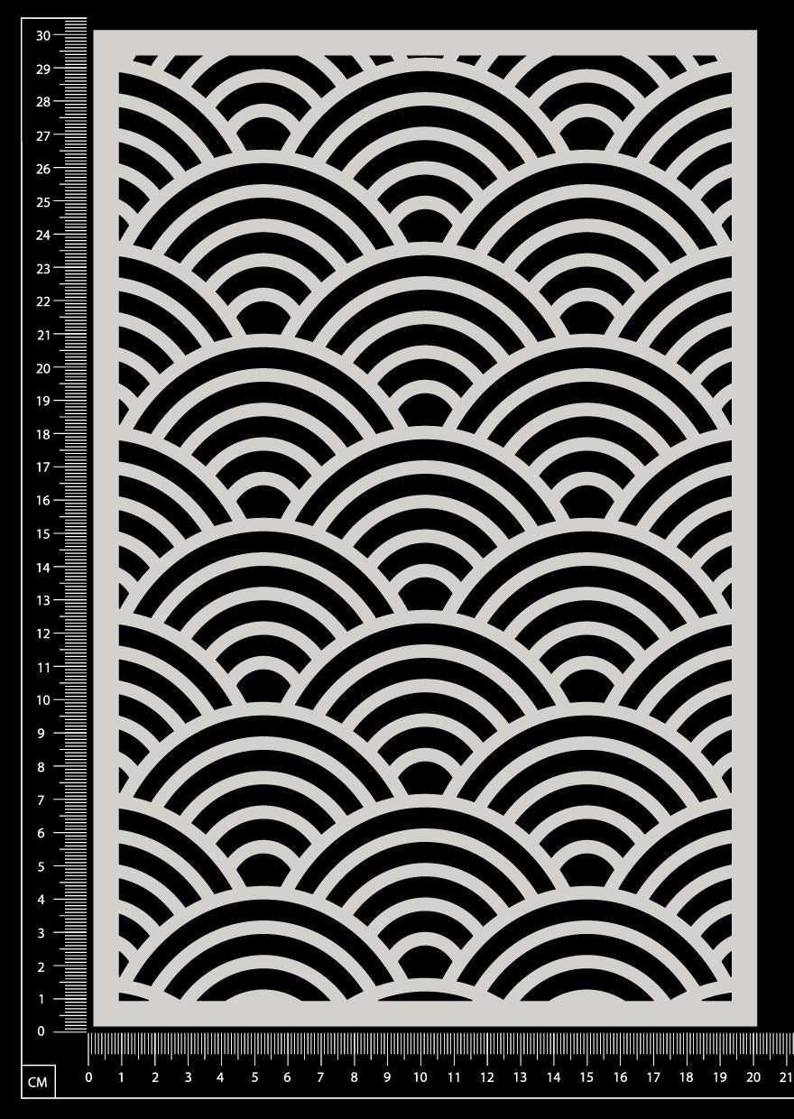 Scalloped Mesh - AE-D - White Chipboard