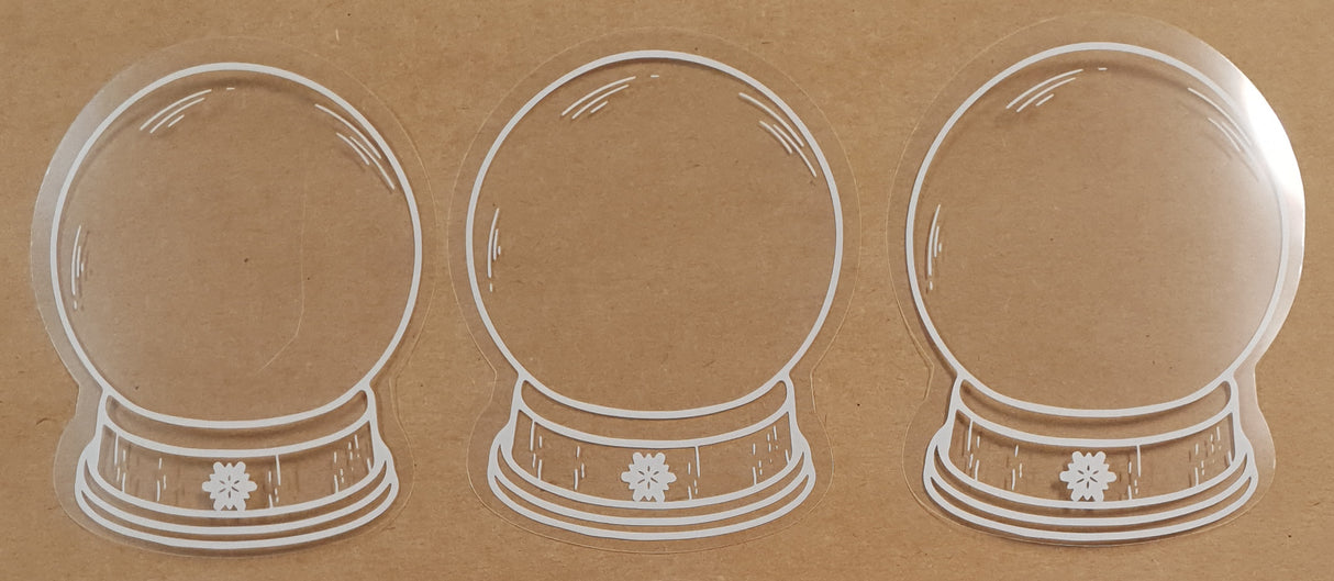 Snowglobe Stickers - Set of 3