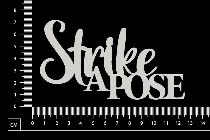 Strike A Pose - A - White Chipboard