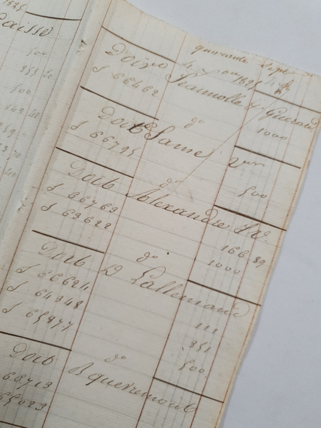 Authentic Vintage French Ledger Folio (T) - Single