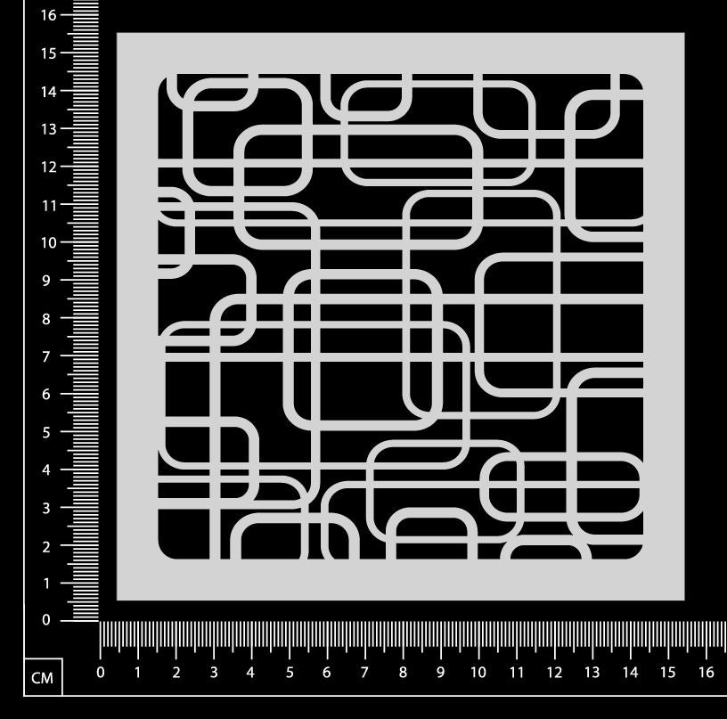 Tangled Lines - Stencil - 150mm x 150mm