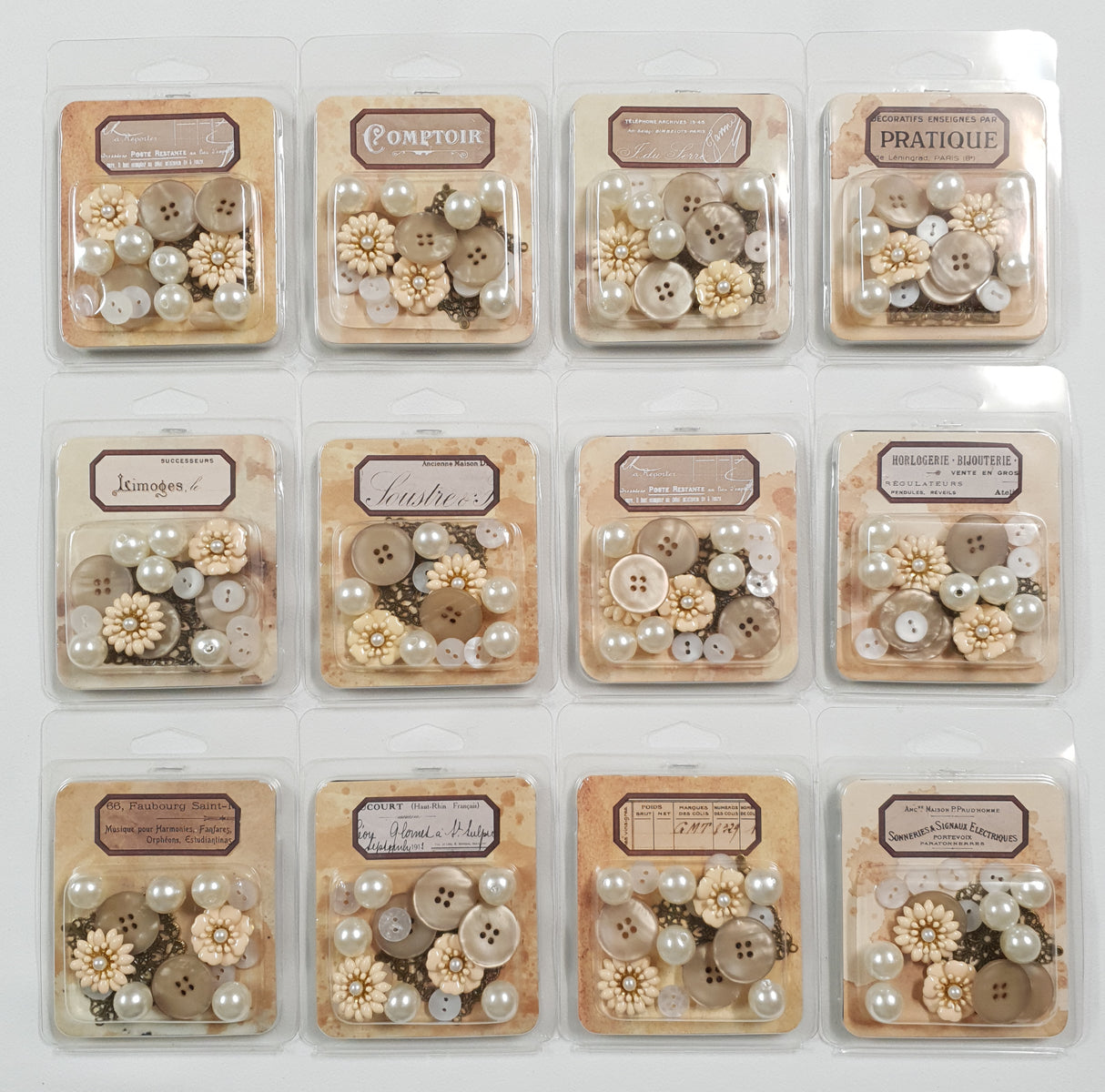 Tiny Treasures Pack - Cream Petals & Pearls - Picked at Random