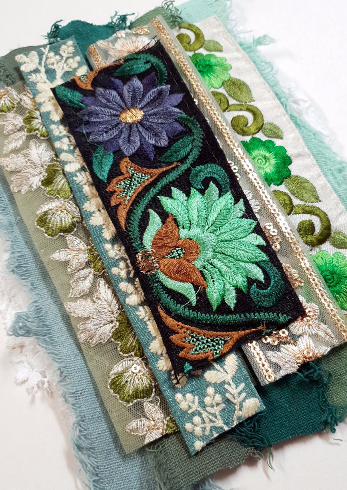 Lace & Trim Snippets Pack - Greens