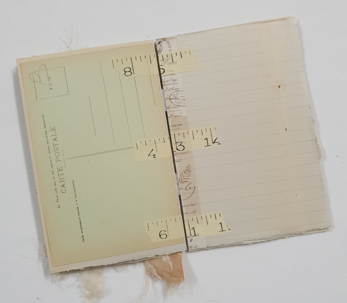 Handmade Mini Vintage Postcard Journal - UC