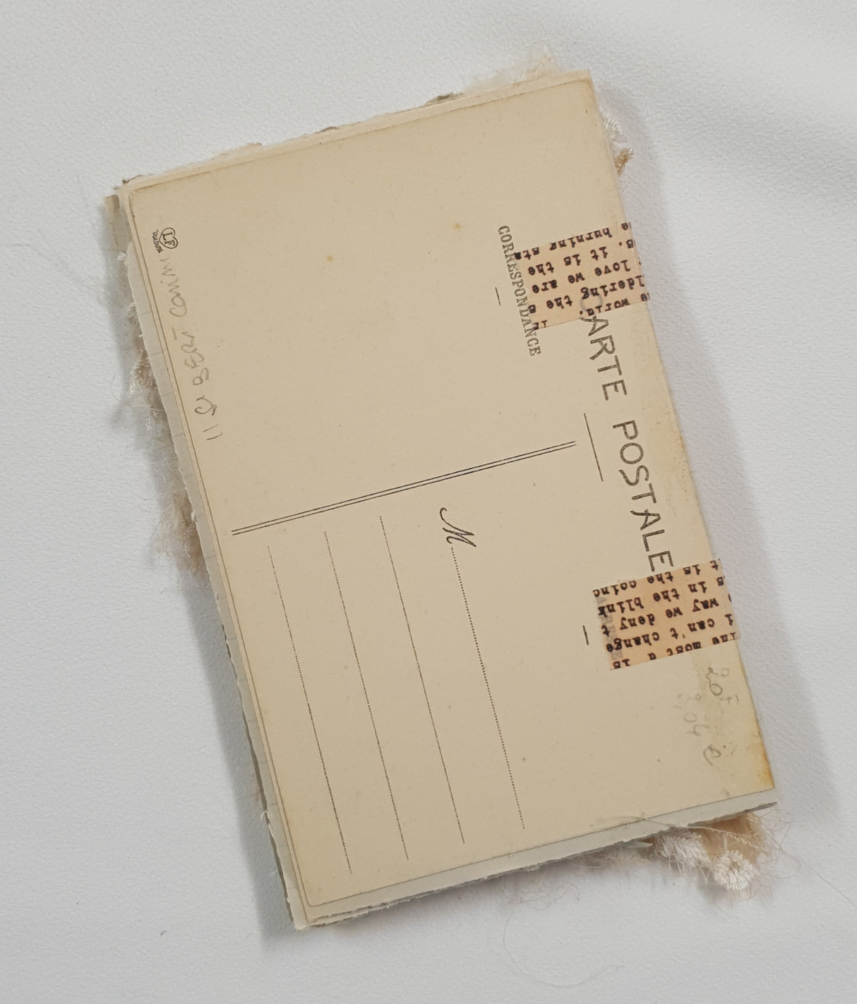 Handmade Mini Vintage Postcard Journal - UH