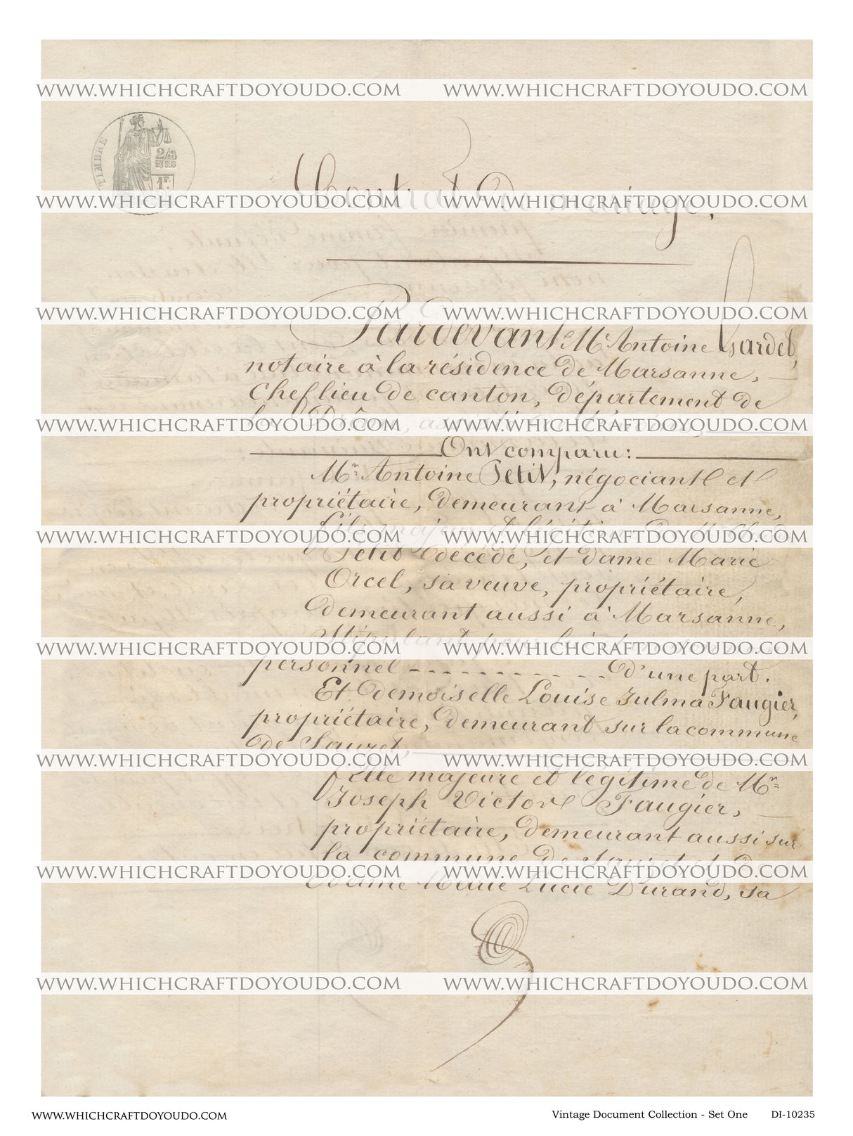 Vintage Document Collection - Set One - DI-10235 - Digital Download