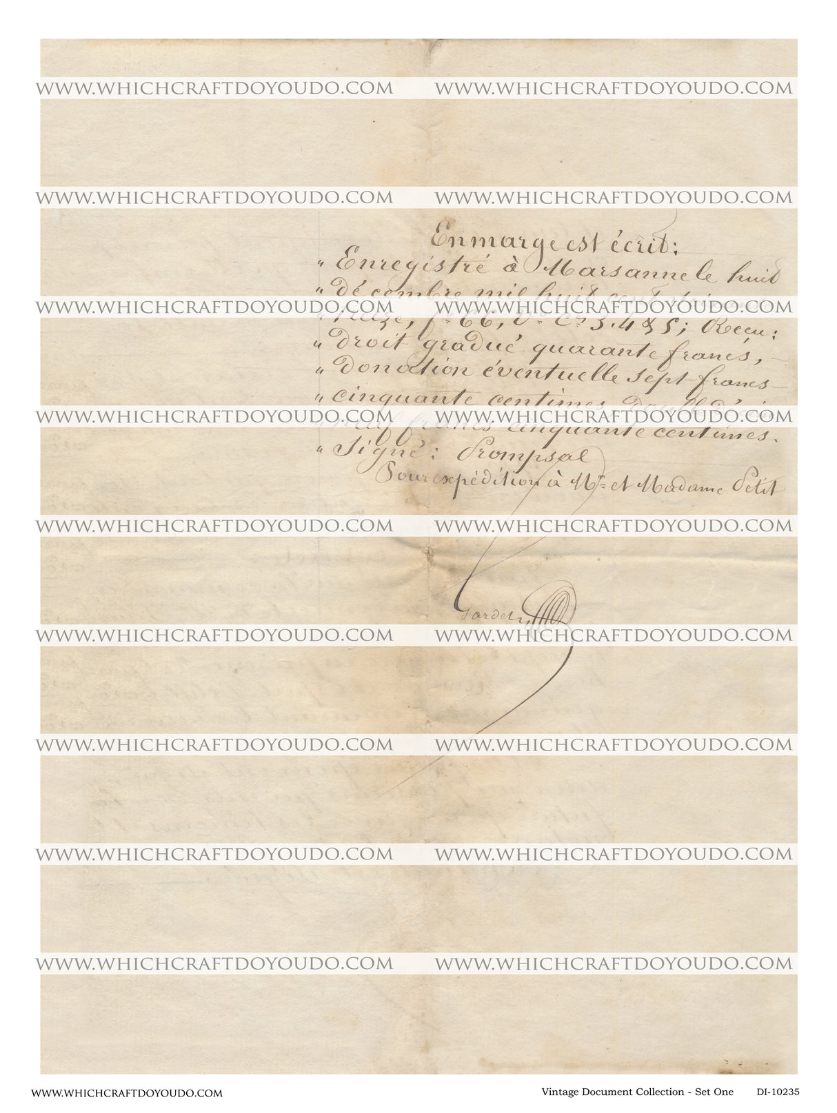 Vintage Document Collection - Set One - DI-10235 - Digital Download