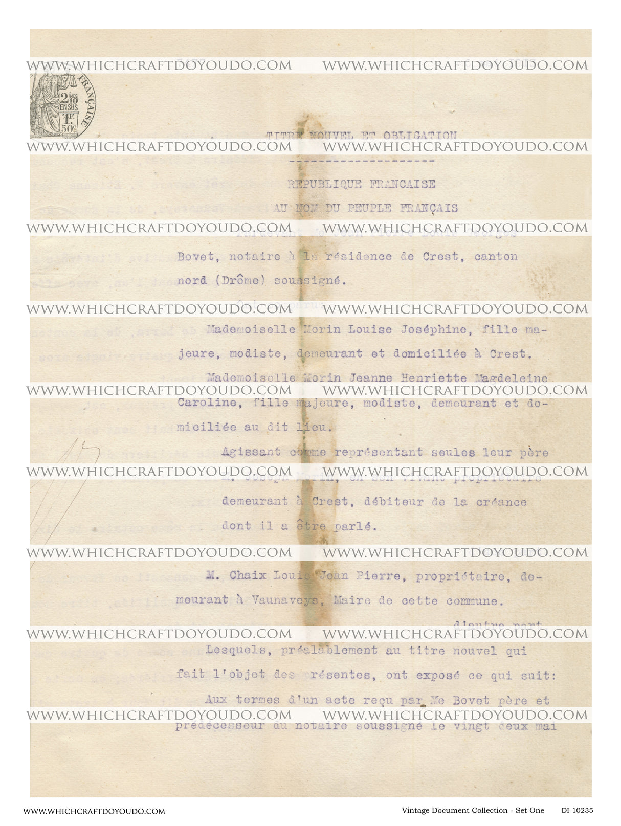 Vintage Document Collection - Set One - DI-10235 - Digital Download