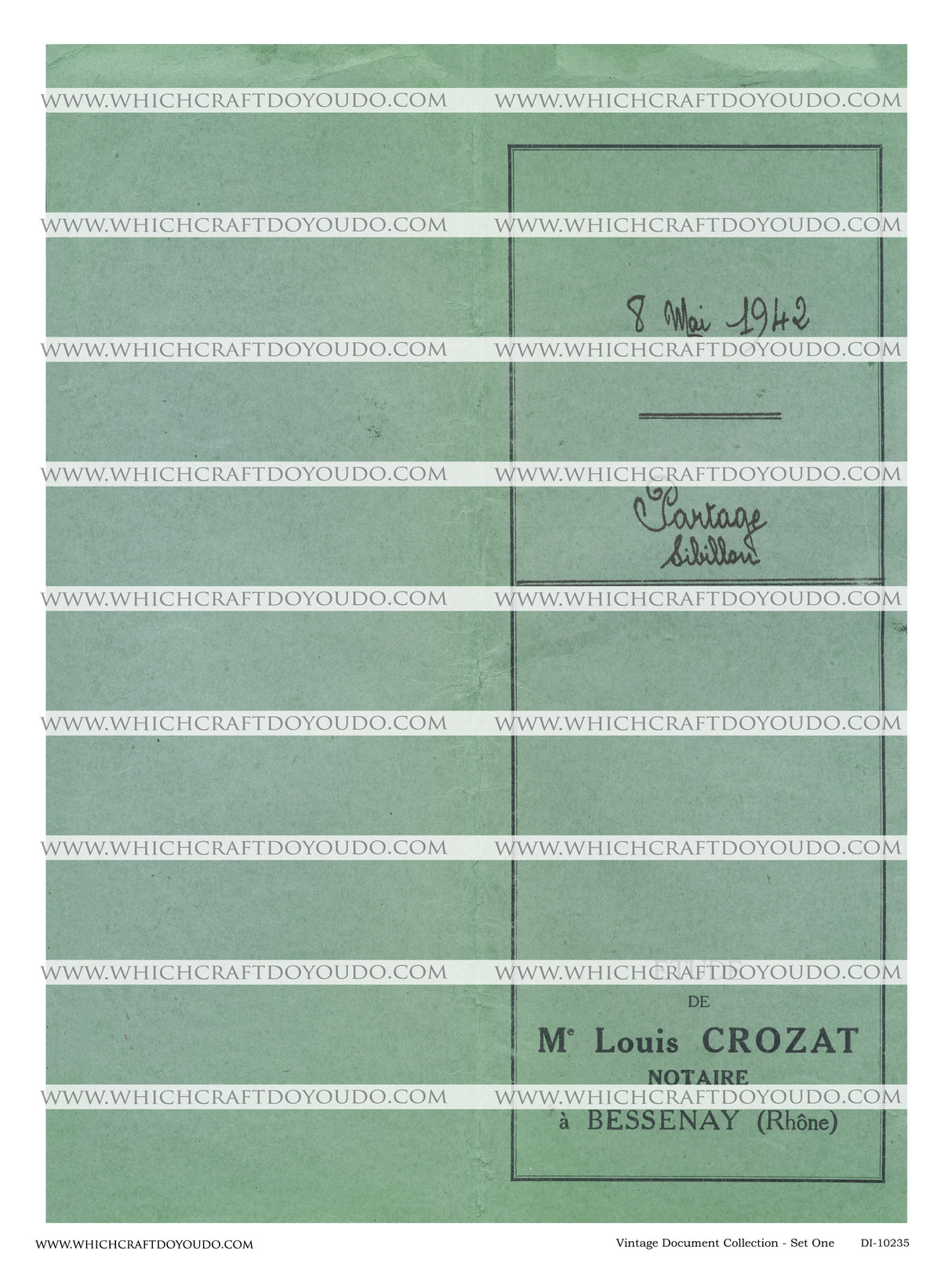 Vintage Document Collection - Set One - DI-10235 - Digital Download