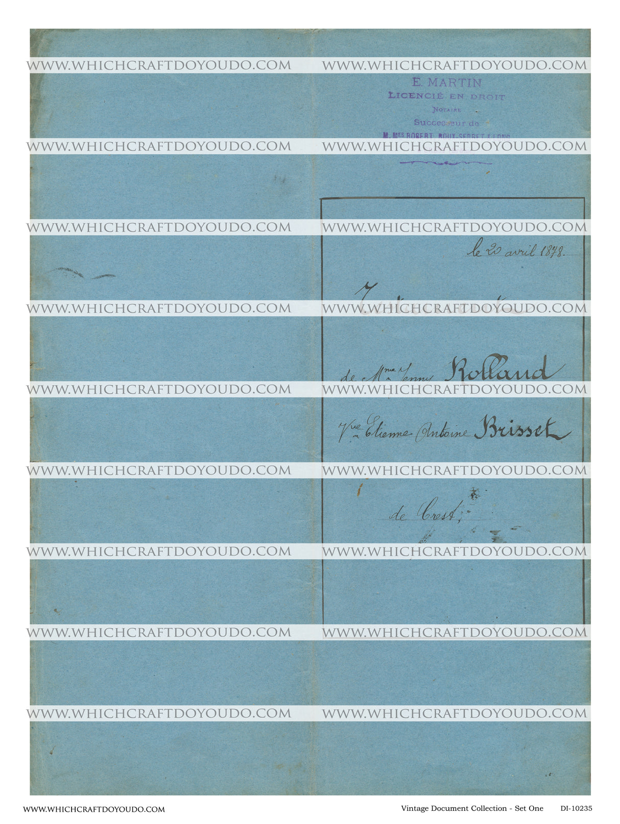 Vintage Document Collection - Set One - DI-10235 - Digital Download