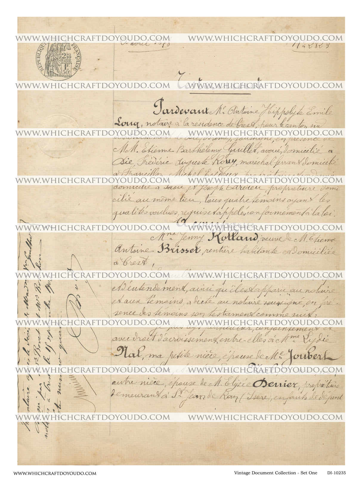 Vintage Document Collection - Set One - DI-10235 - Digital Download