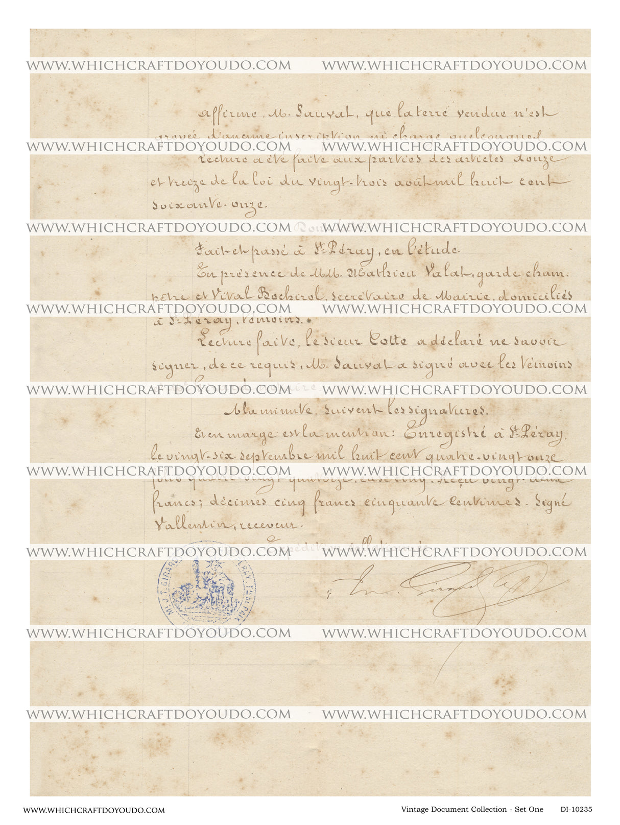 Vintage Document Collection - Set One - DI-10235 - Digital Download