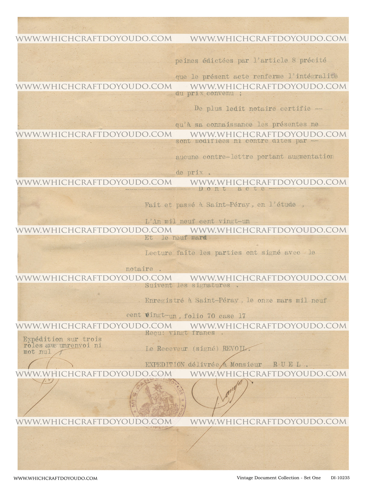 Vintage Document Collection - Set One - DI-10235 - Digital Download