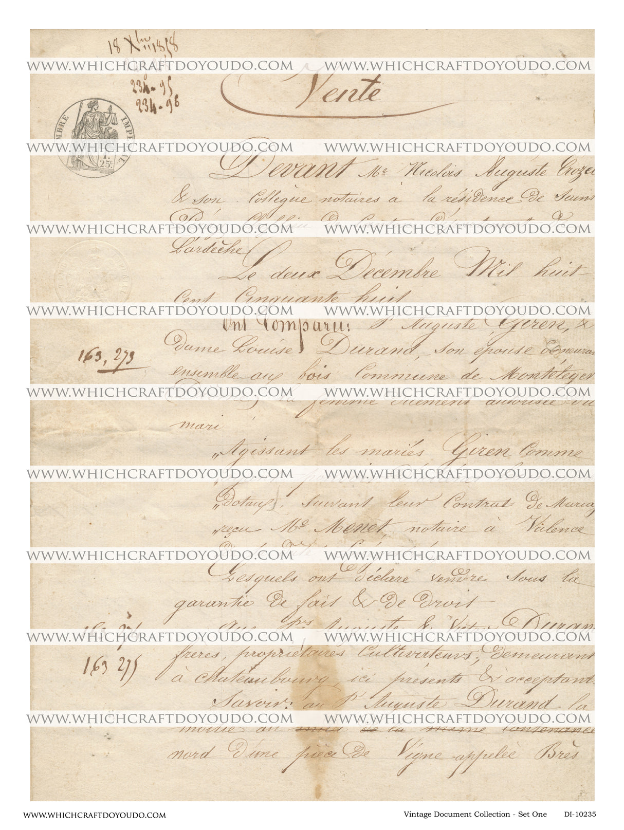 Vintage Document Collection - Set One - DI-10235 - Digital Download