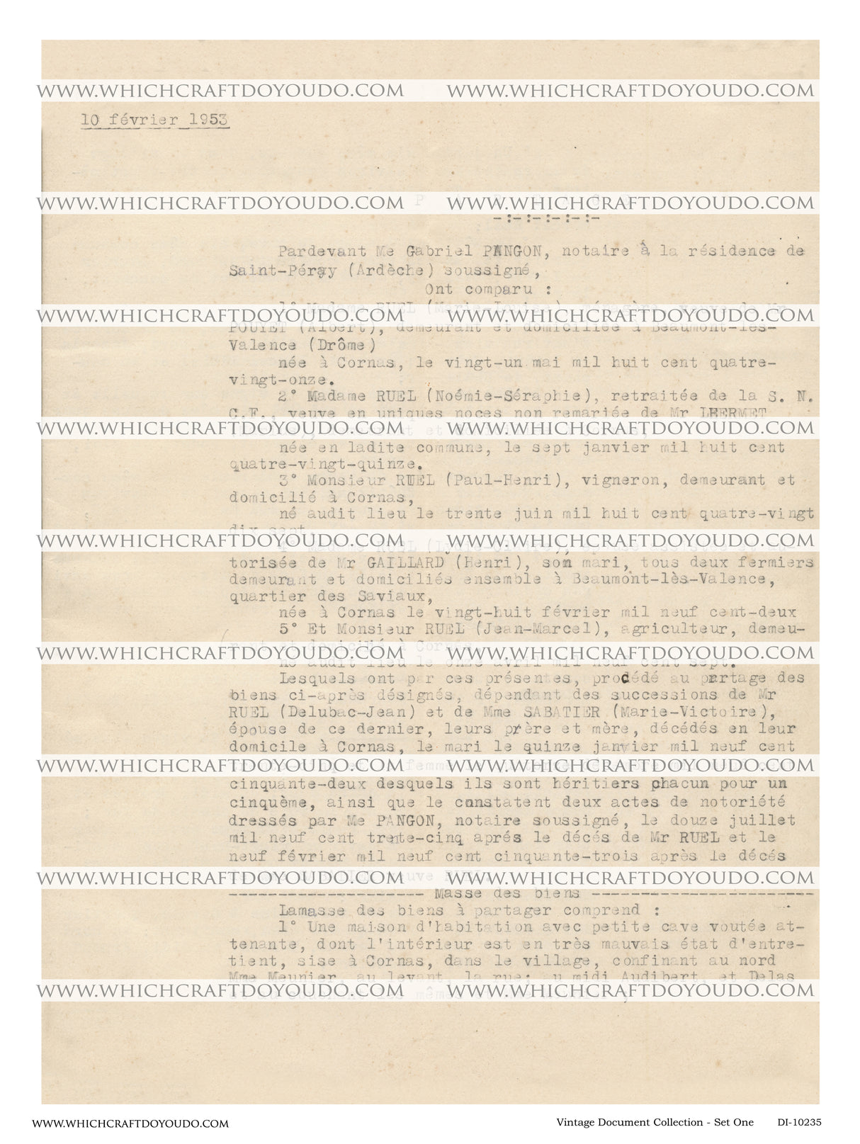 Vintage Document Collection - Set One - DI-10235 - Digital Download