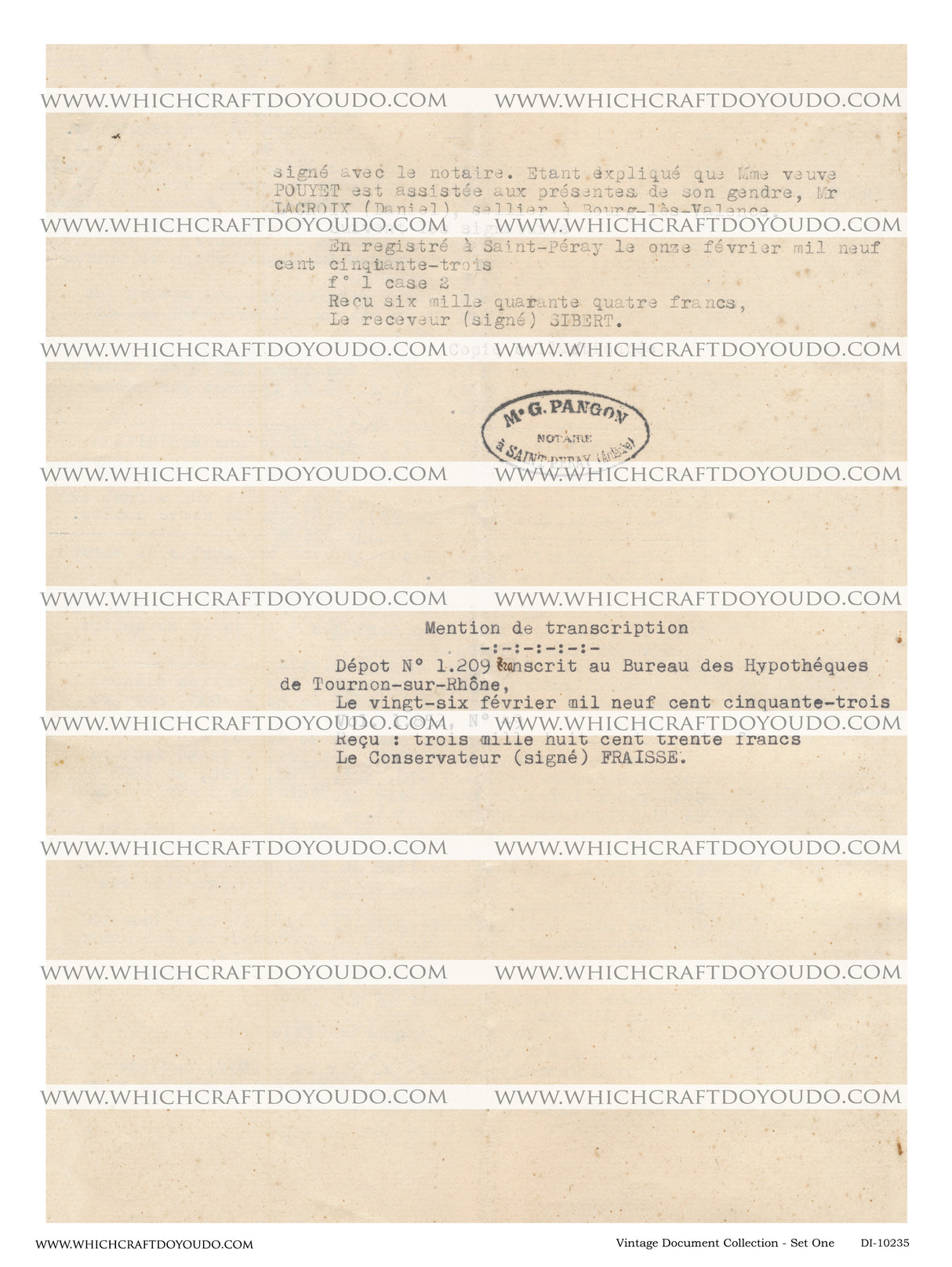 Vintage Document Collection - Set One - DI-10235 - Digital Download