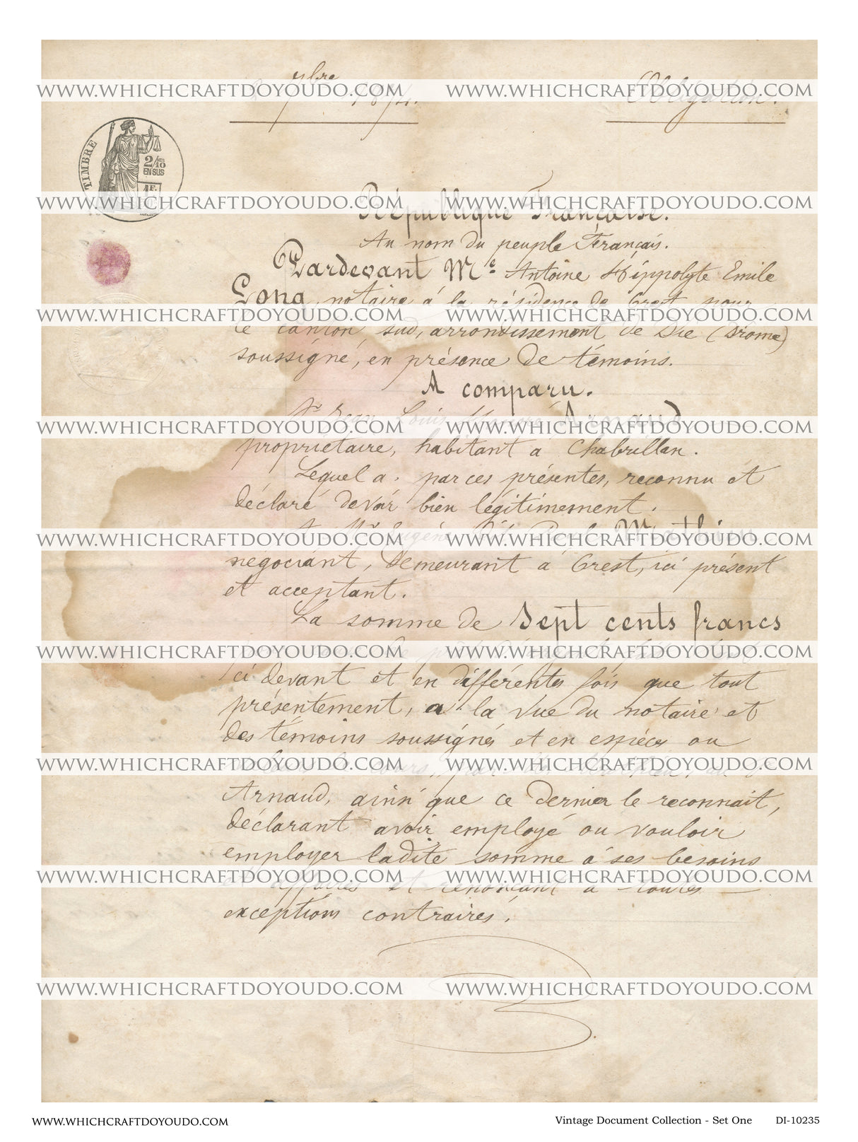 Vintage Document Collection - Set One - DI-10235 - Digital Download