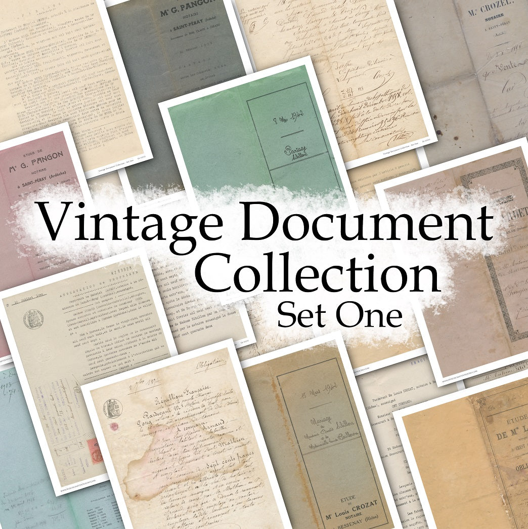 Vintage Document Collection - Set One - DI-10235 - Digital Download