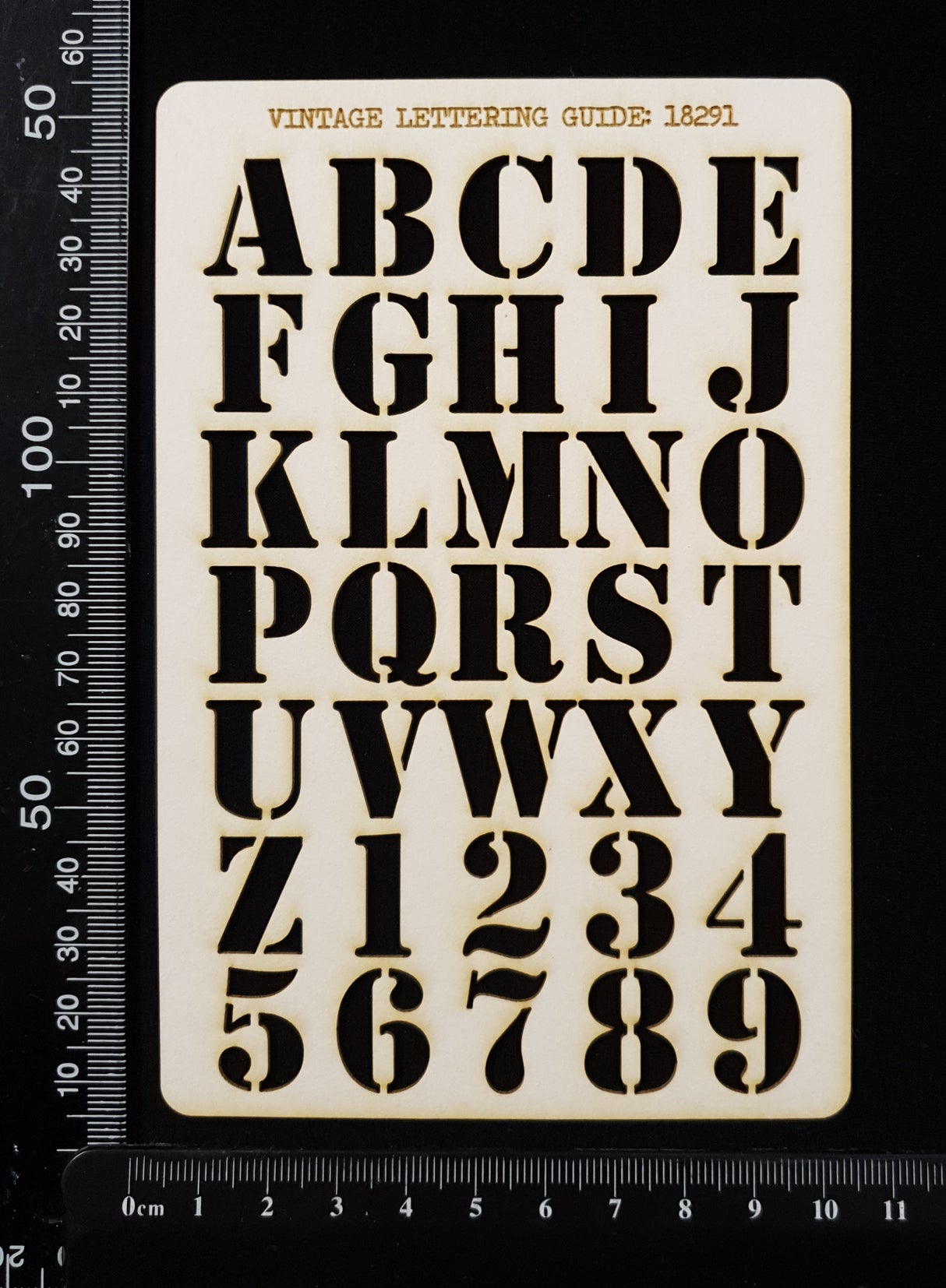 Vintage Lettering Guide - A - White Chipboard