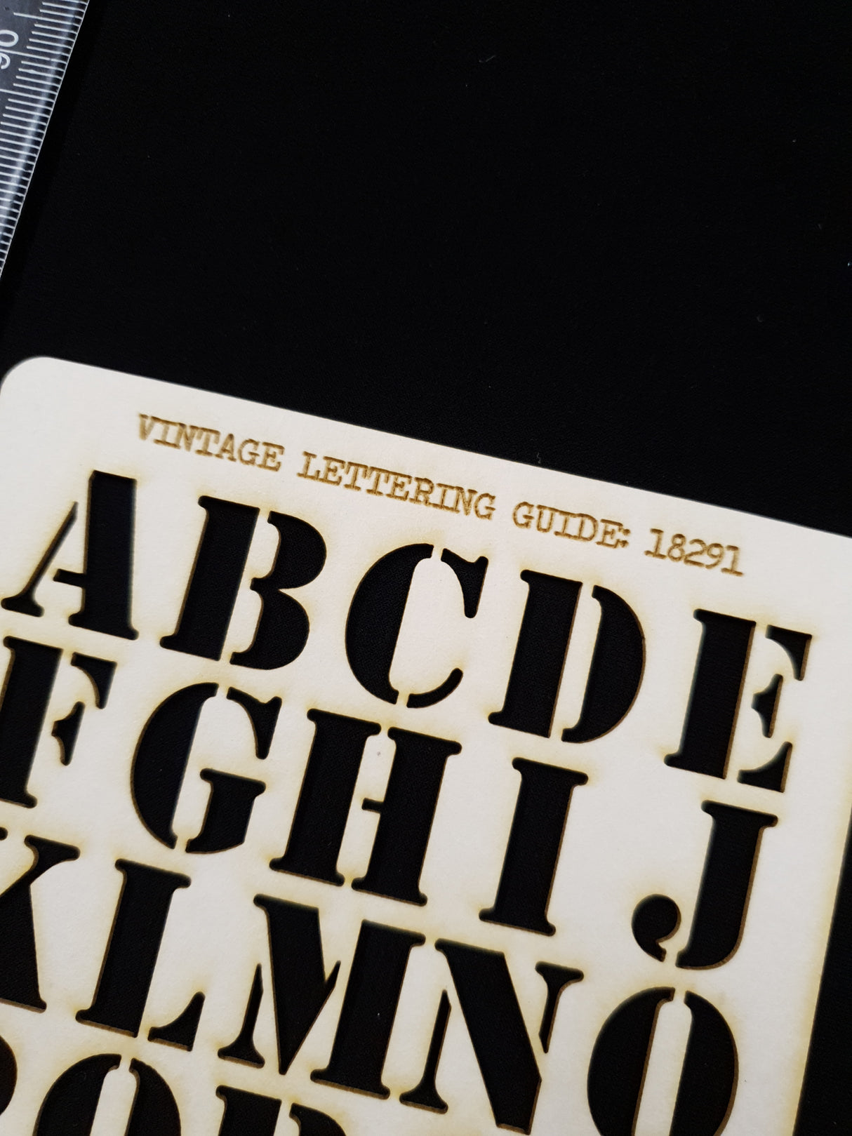 Vintage Lettering Guide - A - White Chipboard