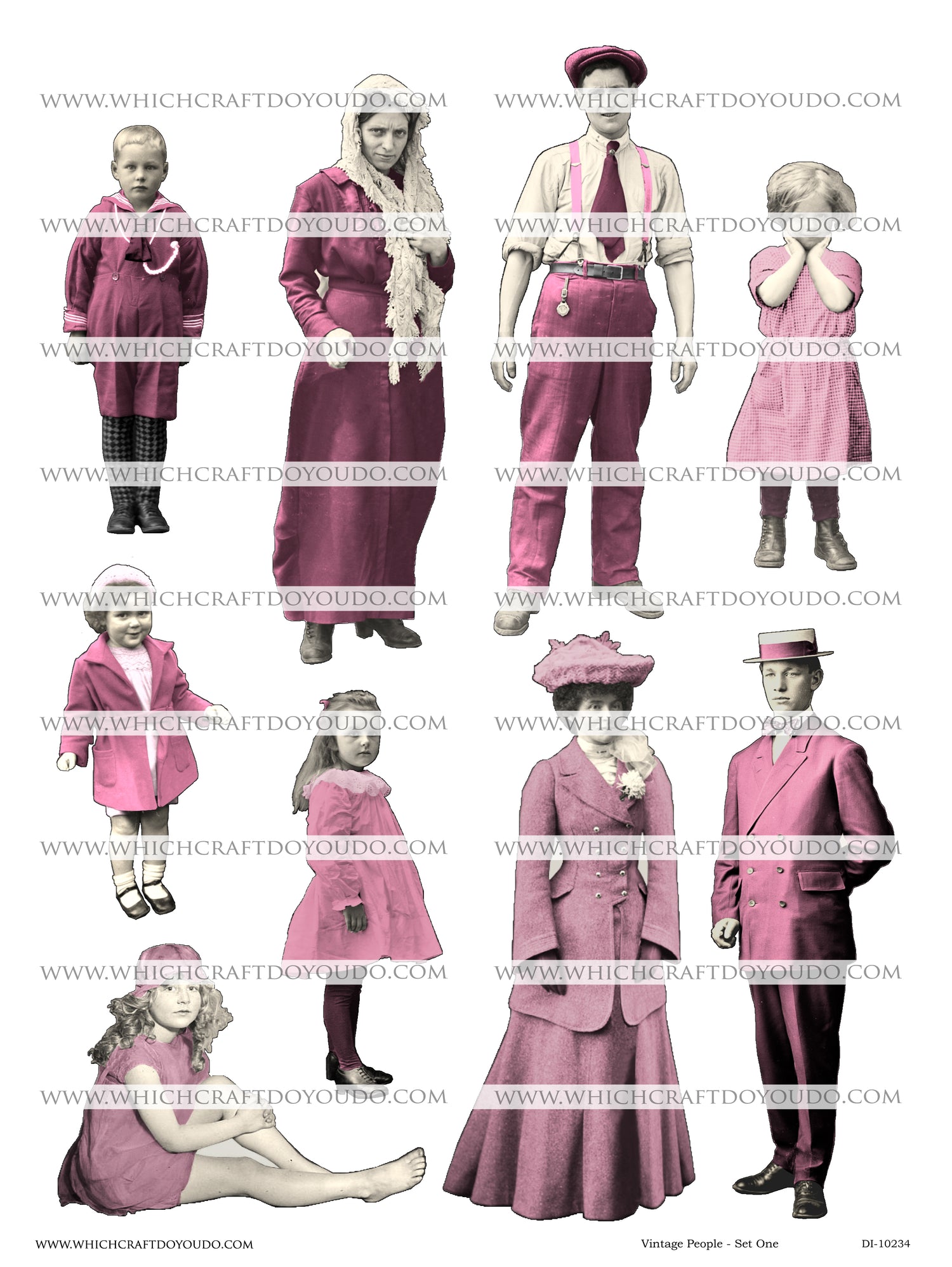 Vintage People - Set One - DI-10234 - Digital Download