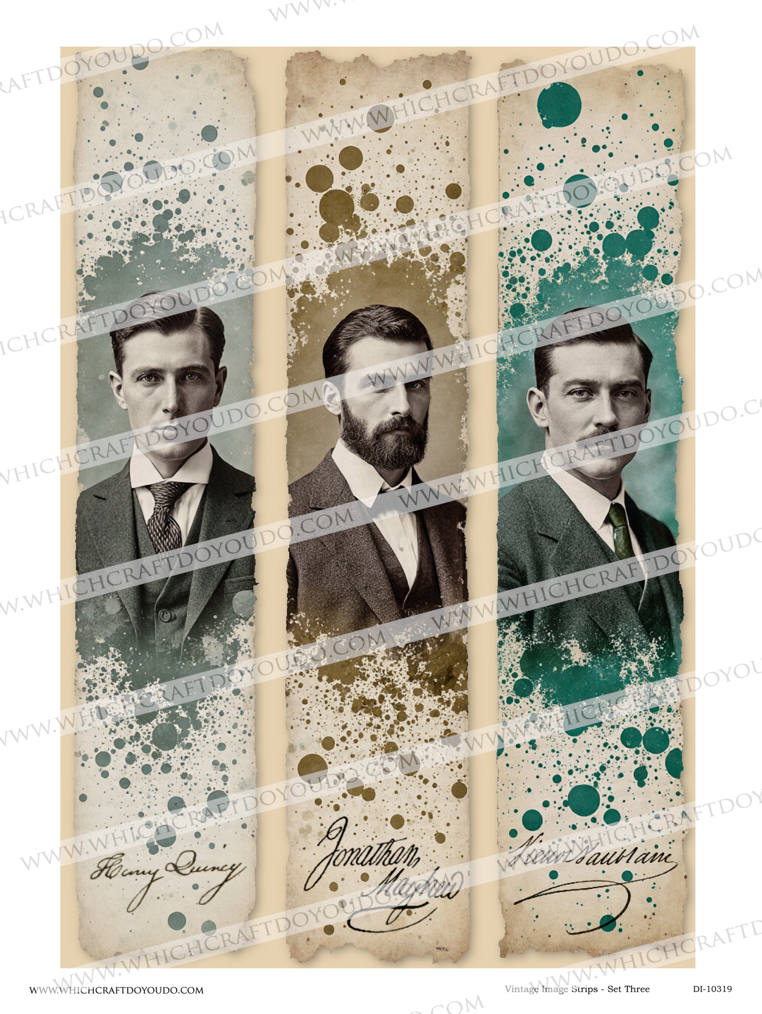 Vintage Image Strips - Set Three - DI-10319 - Digital Download