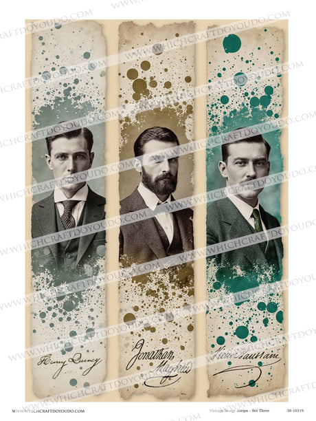 Vintage Image Strips - Set Three - DI-10319 - Digital Download