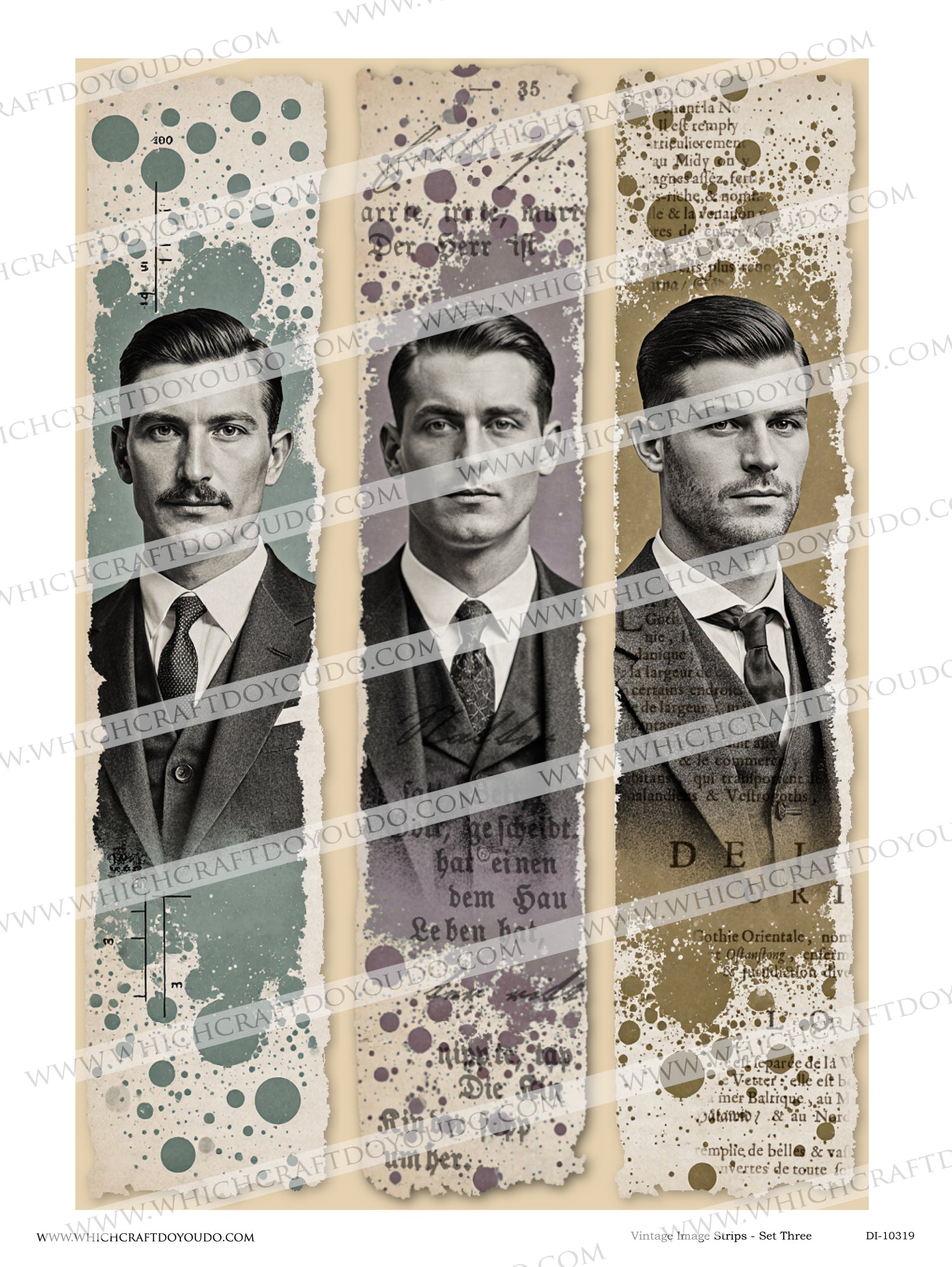 Vintage Image Strips - Set Three - DI-10319 - Digital Download