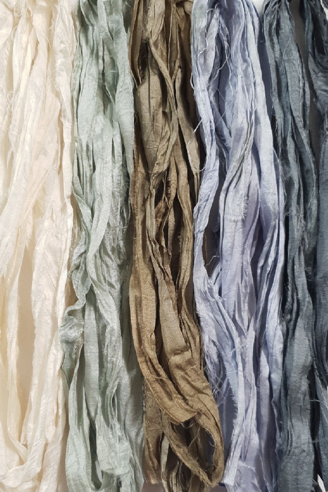 Reclaimed Sari Silk Ribbon - Winter
