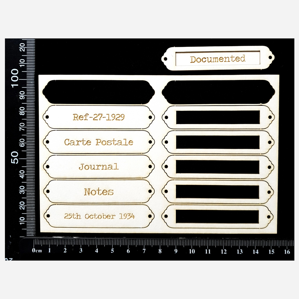 Word Plates - FB - Laser Engraved - White Chipboard