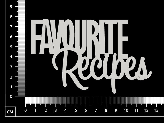 Favourite Recipes - White Chipboard