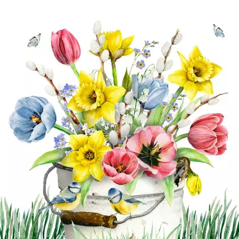 Decoupage Napkin - (DN-8102) - Flores Frescas de Primavera