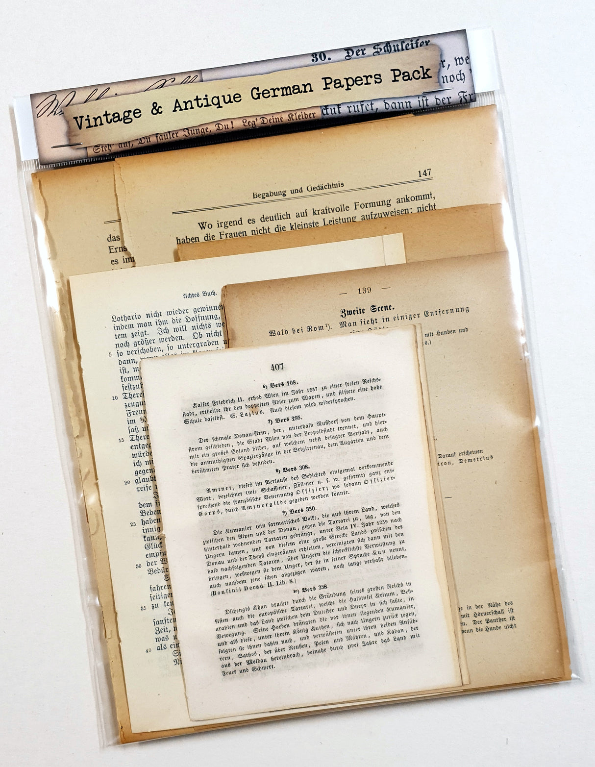 Vintage and Antique German Papers Pack - 6002