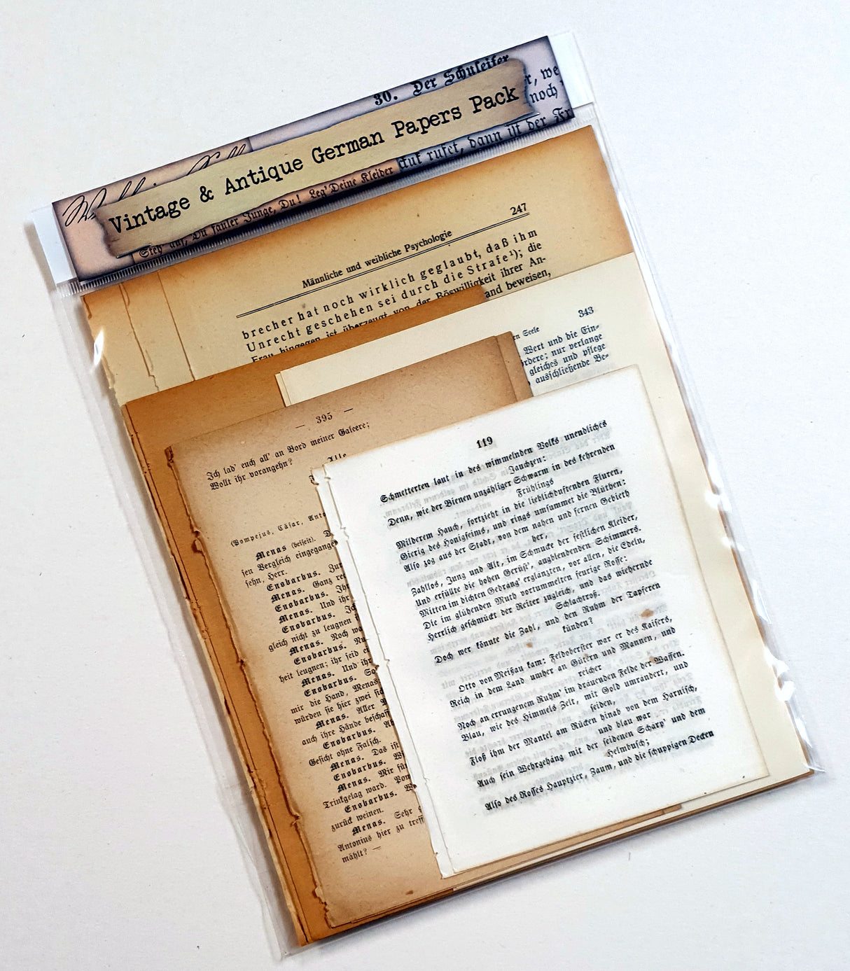 Vintage and Antique German Papers Pack - 6002