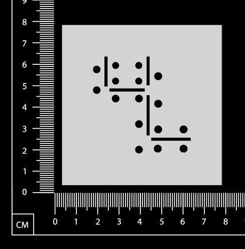 CLEARANCE - Mini Riveted Steel - Stencil - 75mm x 75mm