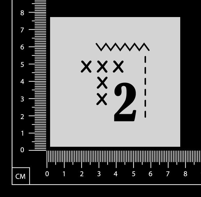 CLEARANCE - Stitches Cluster - C - Stencil - 75mm x 75mm