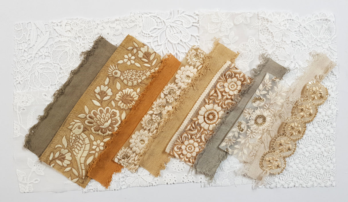 Lace & Trim Snippets Pack - Browns/Neutrals