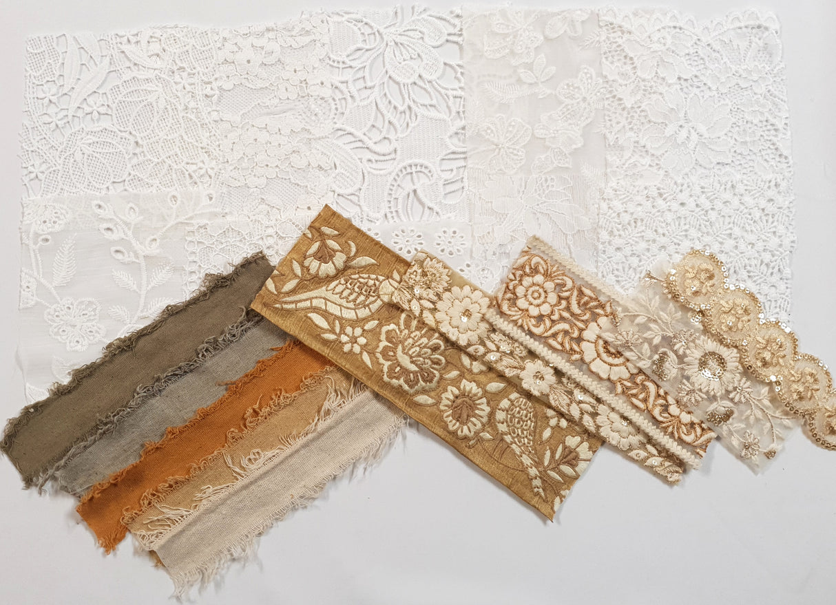Lace & Trim Snippets Pack - Browns/Neutrals