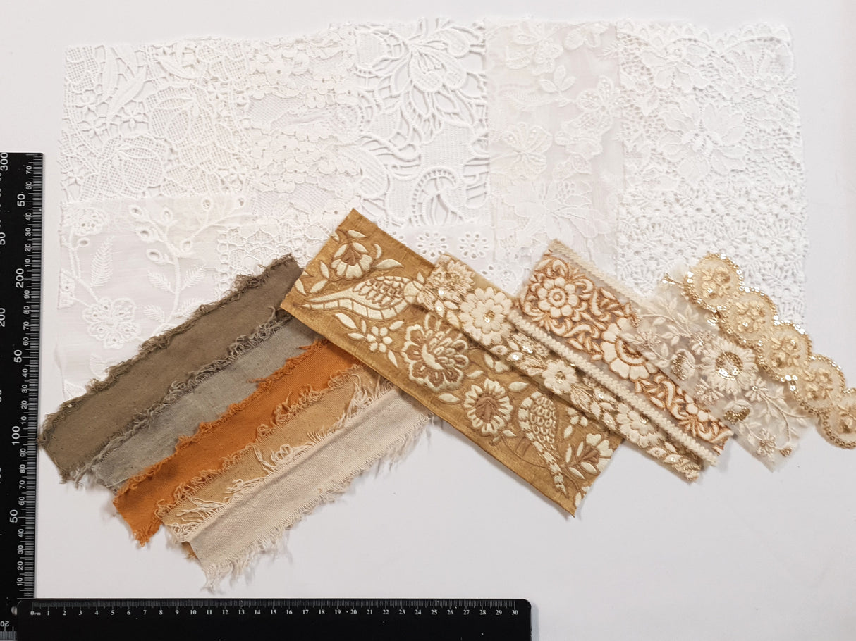 Lace & Trim Snippets Pack - Browns/Neutrals
