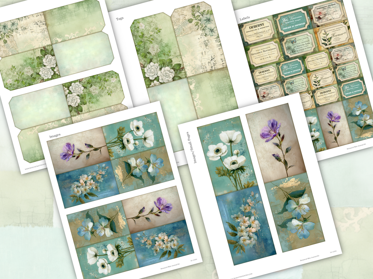 Botanical Mini Journal Kit - DI-10306 - Digital Download