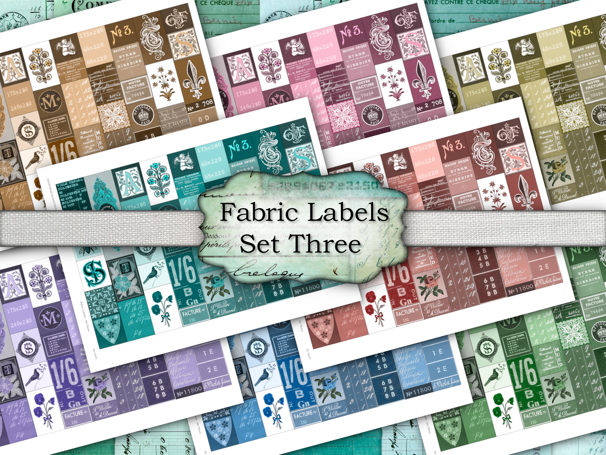 Fabric Labels - Set Three - DI-10237 - Digital Download