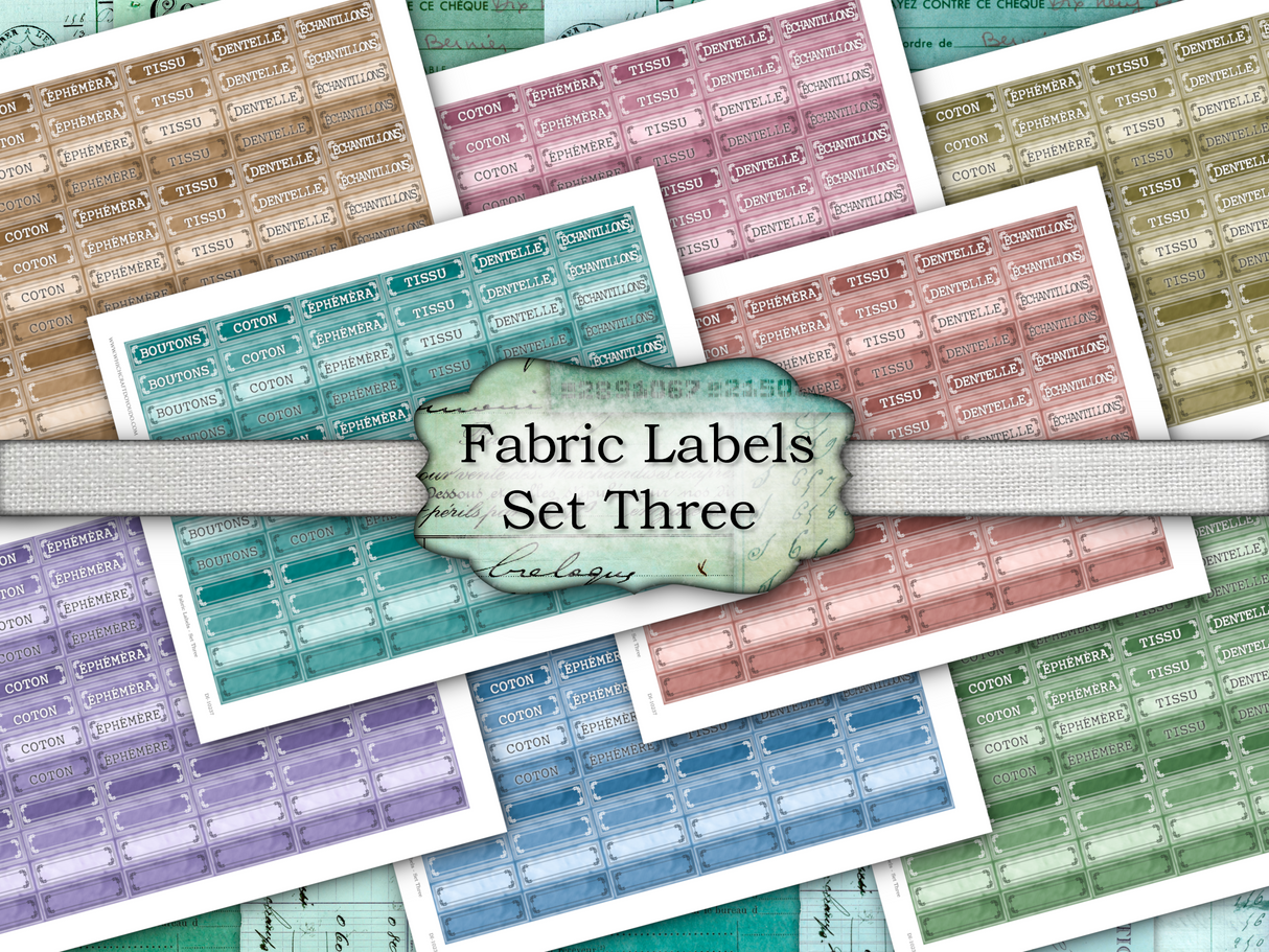 Fabric Labels - Set Three - DI-10237 - Digital Download