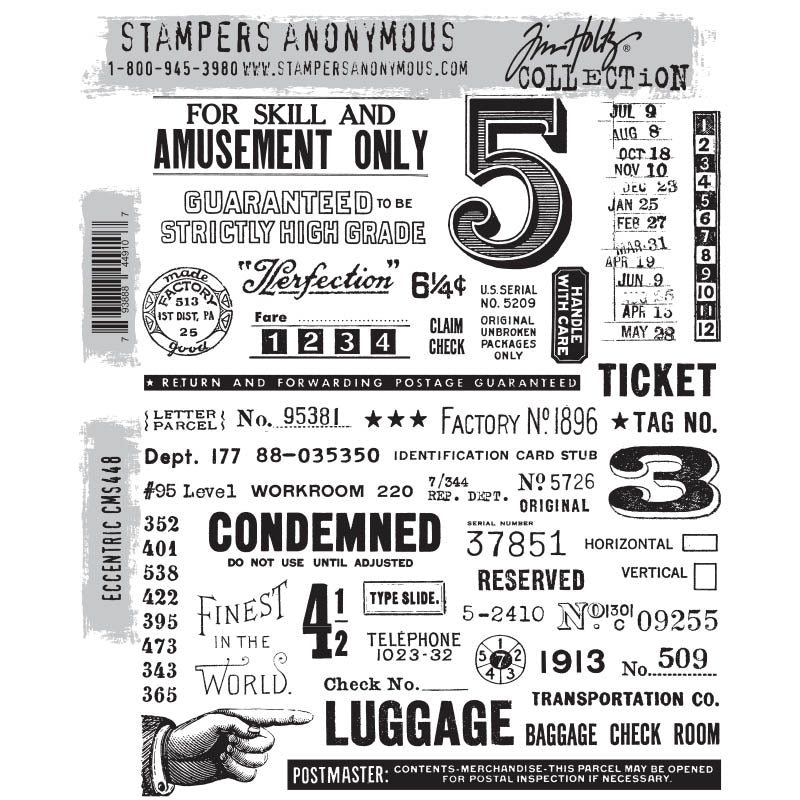Tim Holtz - Cling Mount Stamps - Eccentric